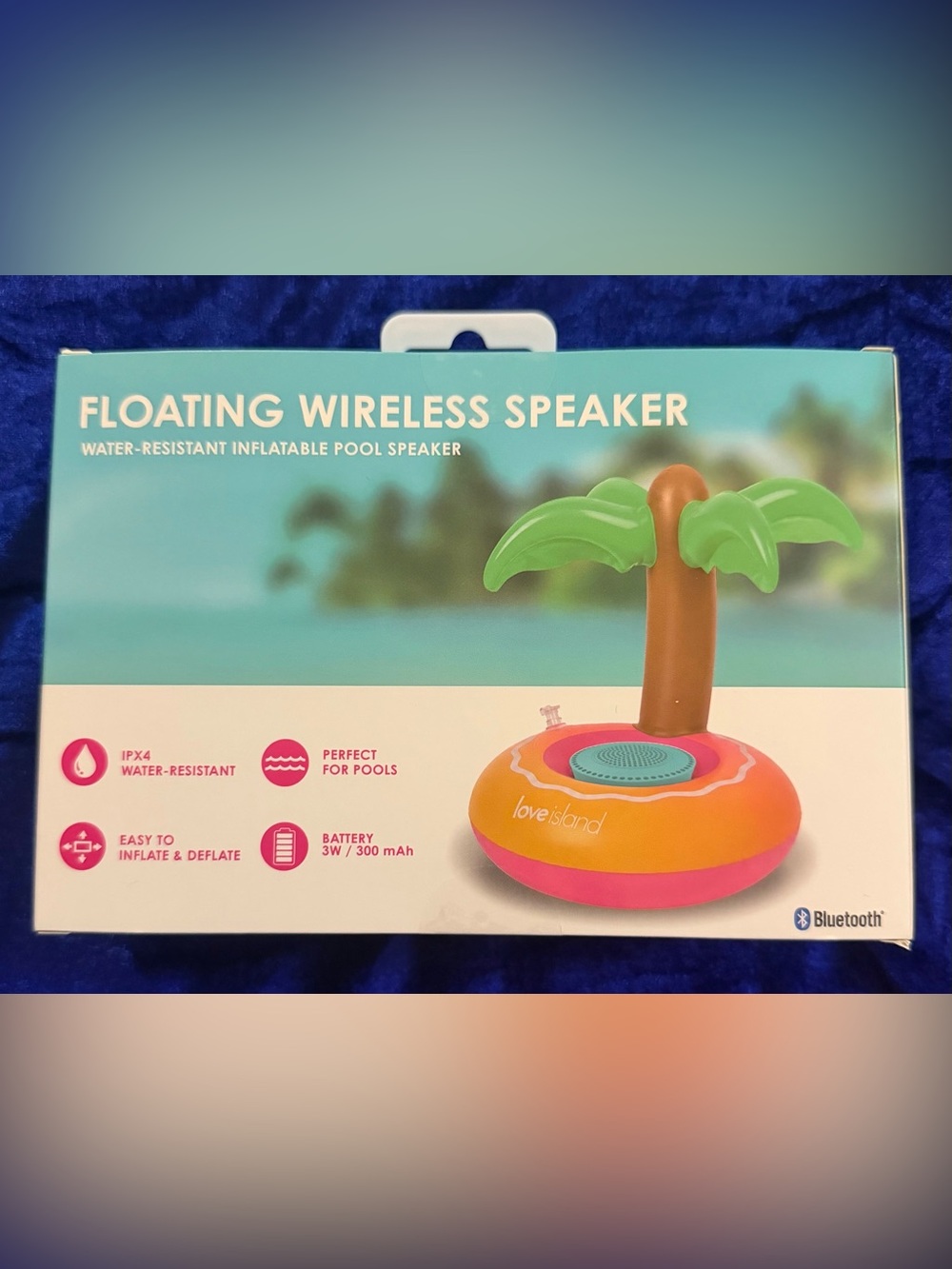 Floating Wireless Pool Speaker — Orange & Pink Inflatable Bluetooth Speaker